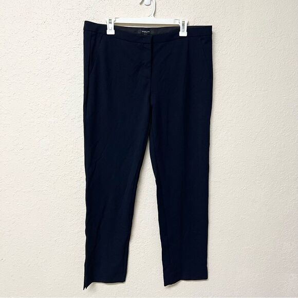 Derek Lam Drake Crop Trouser Viscose Blend Women's Pants Career Navy Size 14 - Picture 1 of 9